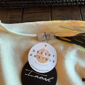 Inoah White and Yellow Sweater nwt